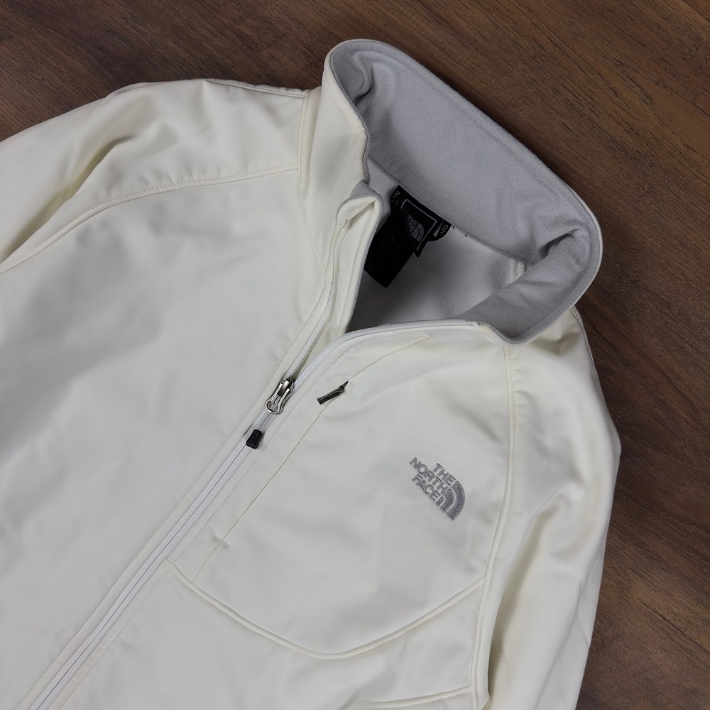 The North Face Womens Apex Bionic Softshell Jacket Cream White XL Full Zip TNFA